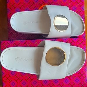 Patos Slide Nappa Leather (White/New Ivory)